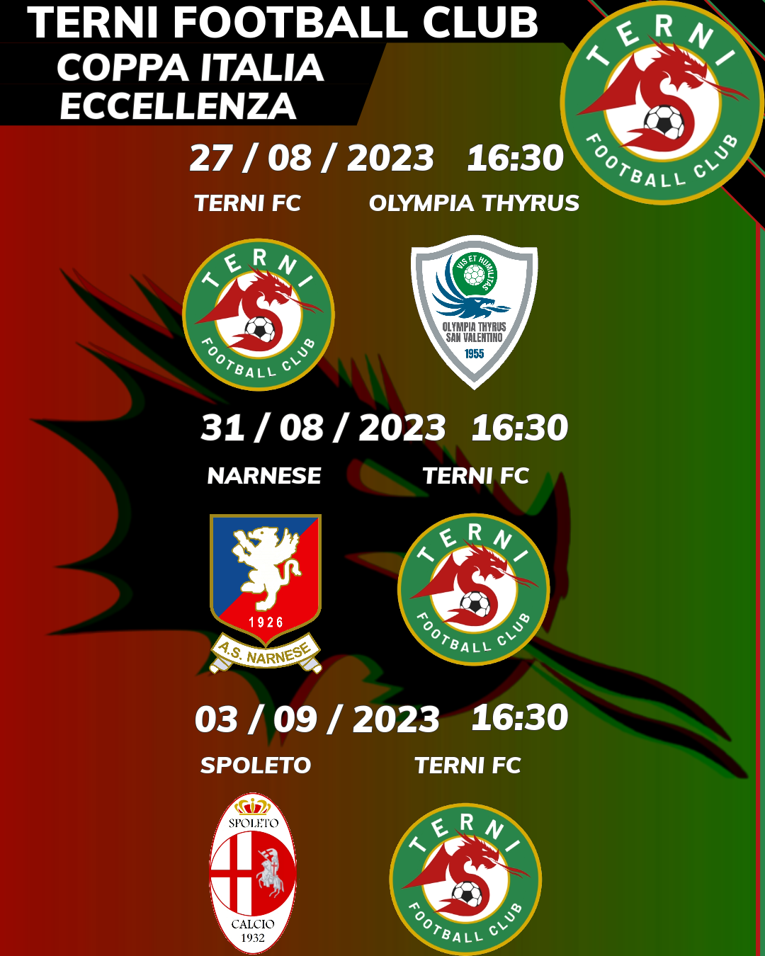 CALENDARIO COPPA ITALIA ECCELLENZA